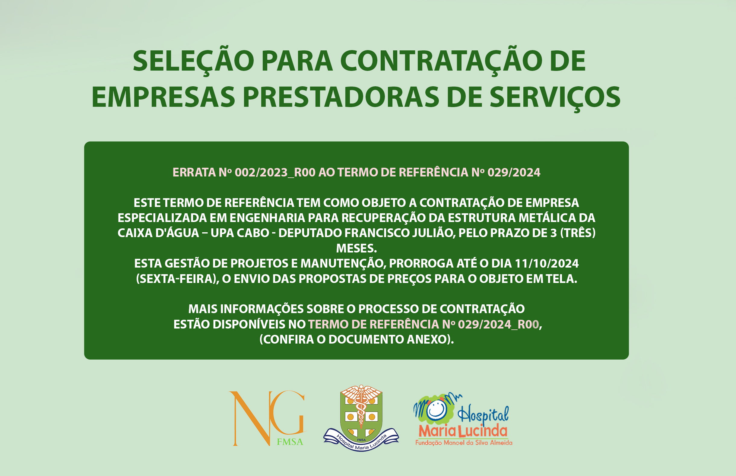 ERRATA Nº 002/2024_R00 AO TERMO DE REFERÊNCIA Nº 029/2024