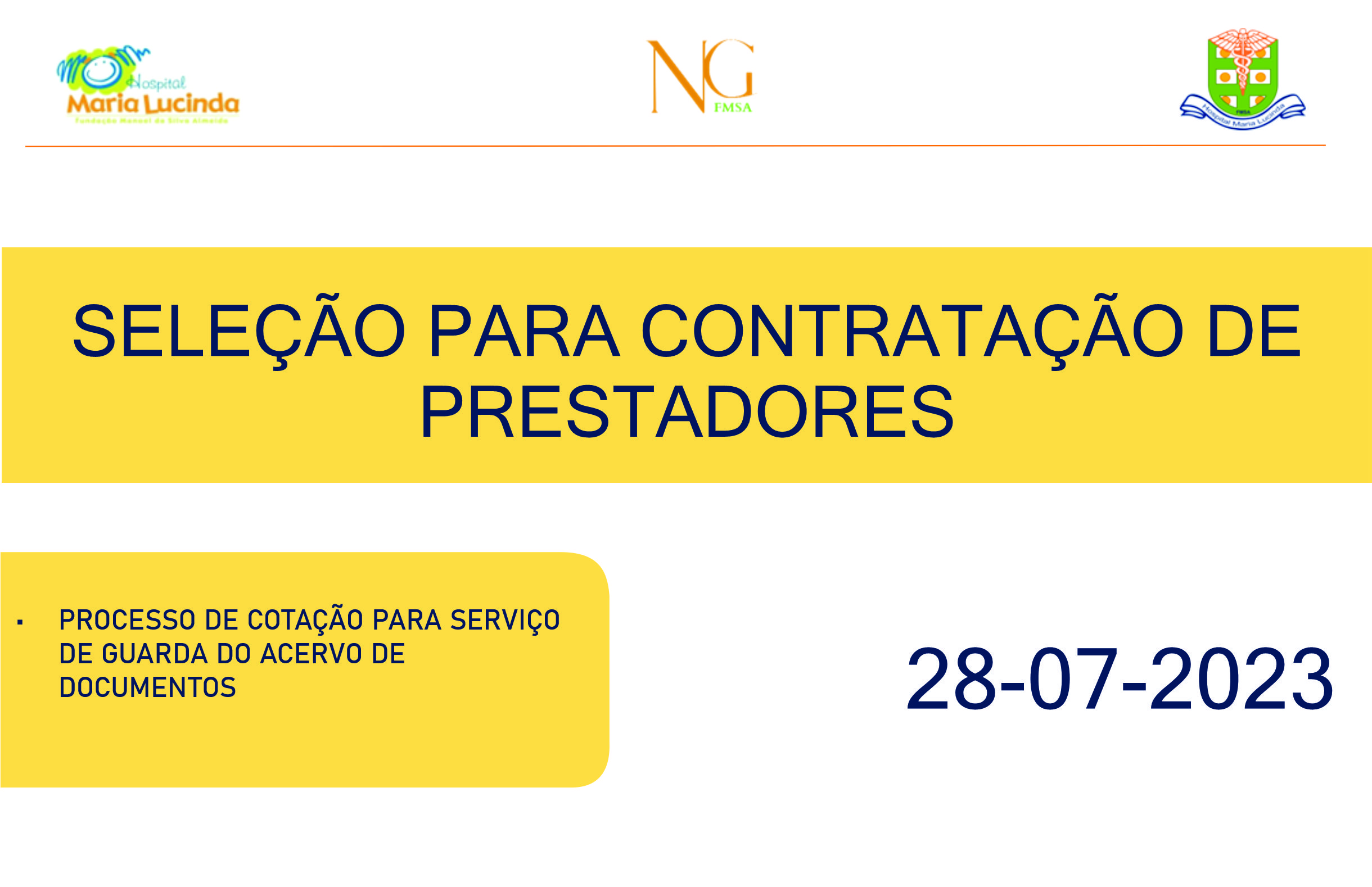 Processo De Cotação Para Serviço de Guarda do Acervo de Documentos.