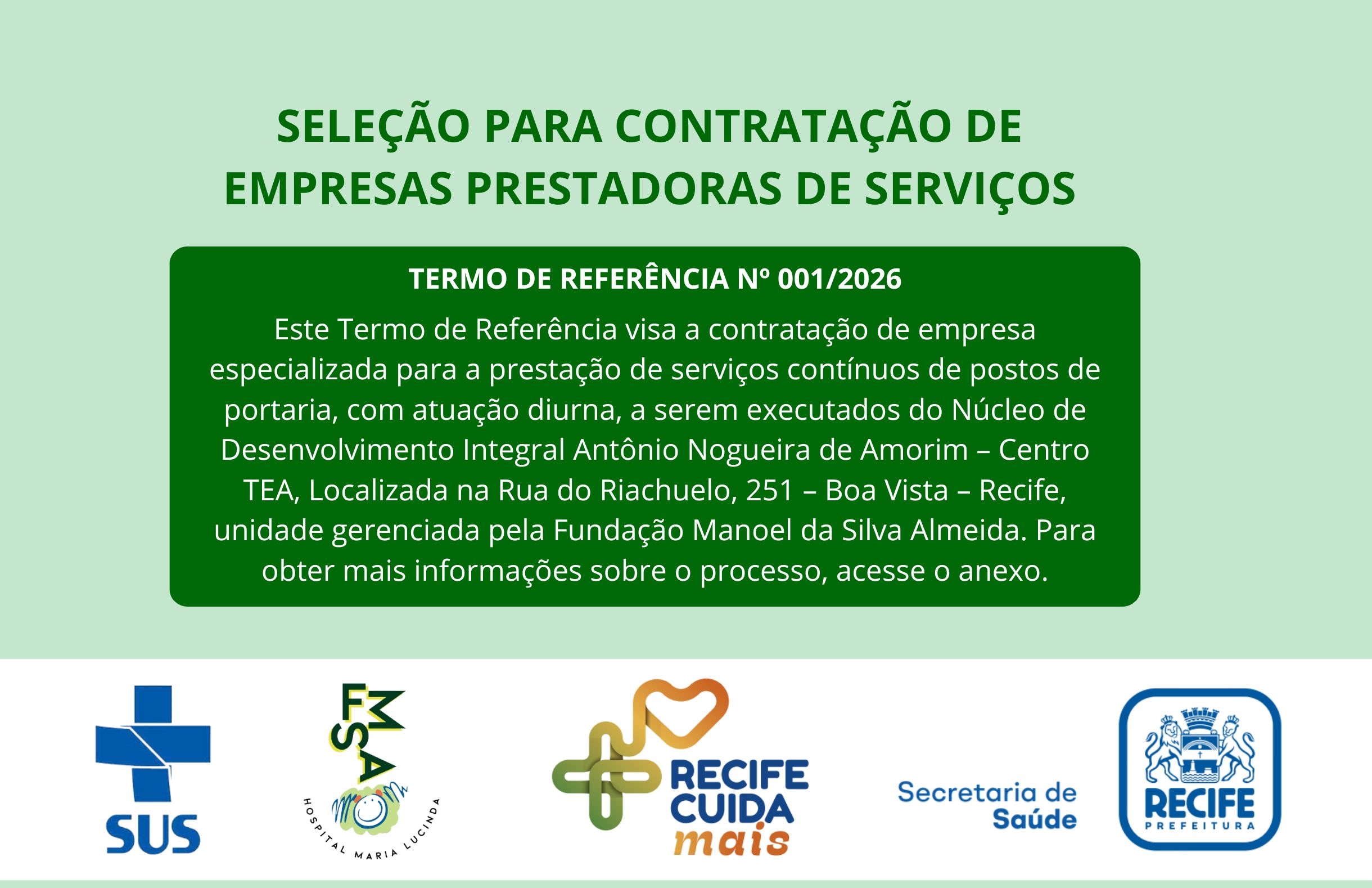 TERMO DE REFERÊNCIA Nº 001/2026