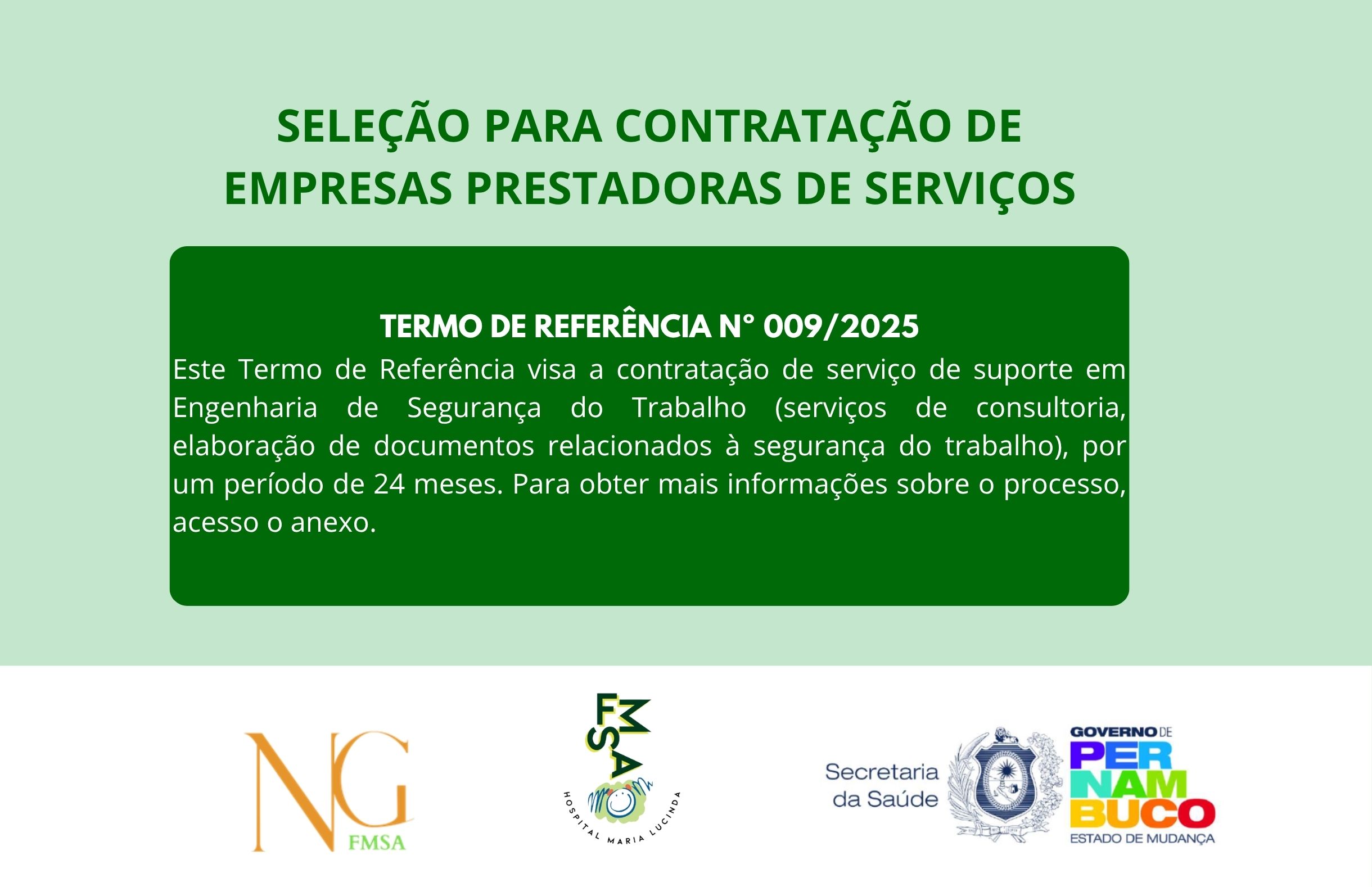 TERMO DE REFERÊNCIA Nº 009/2025